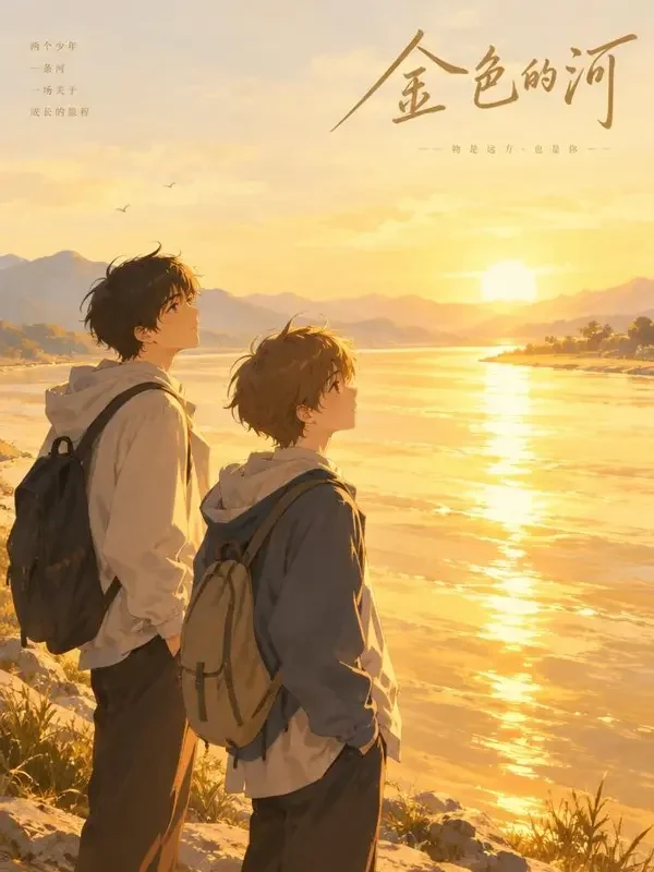 秀秀漫画 蜜河之约 官方海报，少年与河的约定